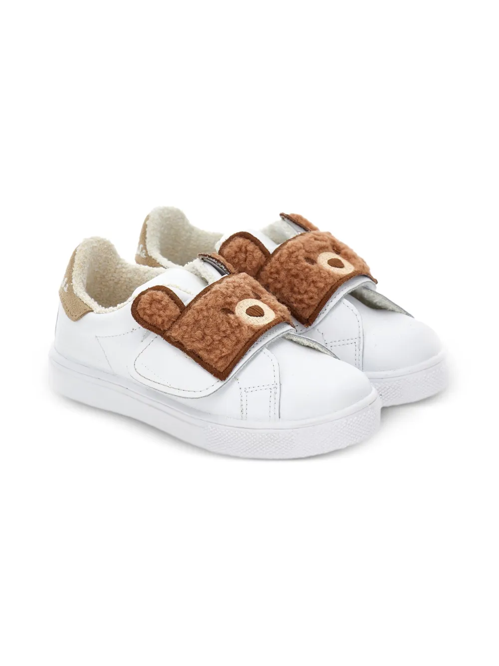 Monnalisa sherpa-embellished sneakers White
