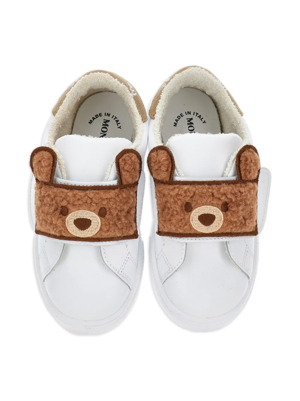 Monnalisa sherpa-embellished sneakers White