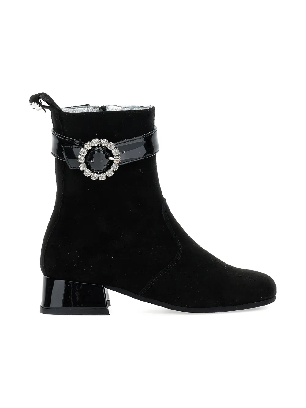 Monnalisa crystal-embellished ankle boots Black