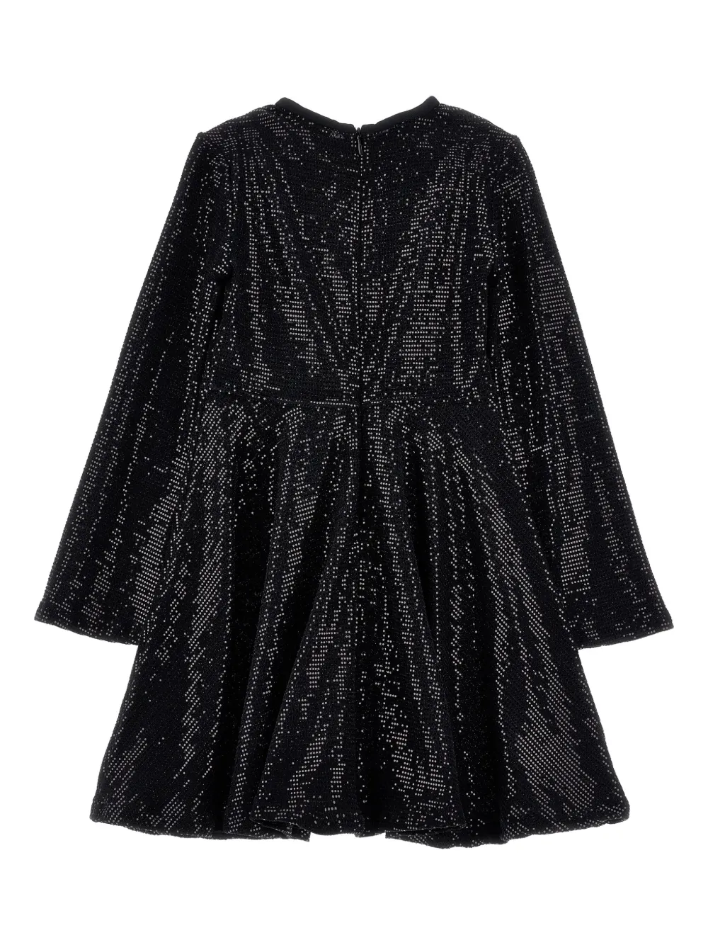 Monnalisa Crystal-embellished Dress In Black