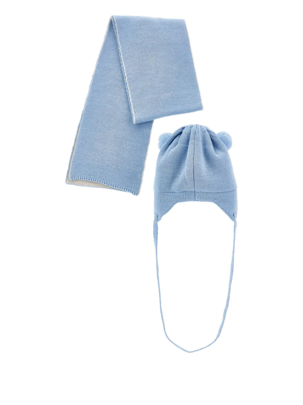 Monnalisa Gebreide muts met pompon Blauw