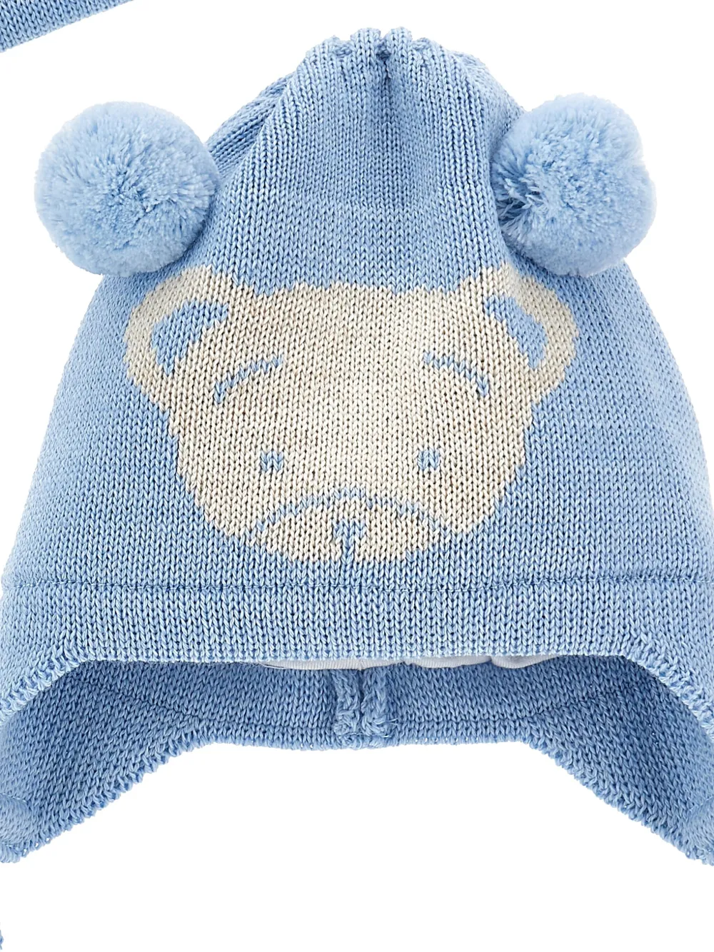 Monnalisa Gebreide muts met pompon Blauw