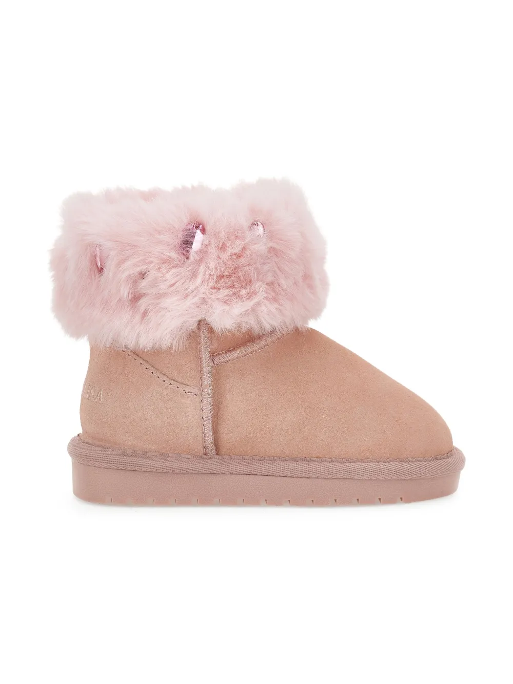 Monnalisa suede boots Pink
