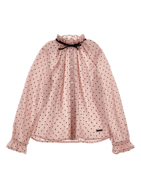 Monnalisa polka-dot blouse
