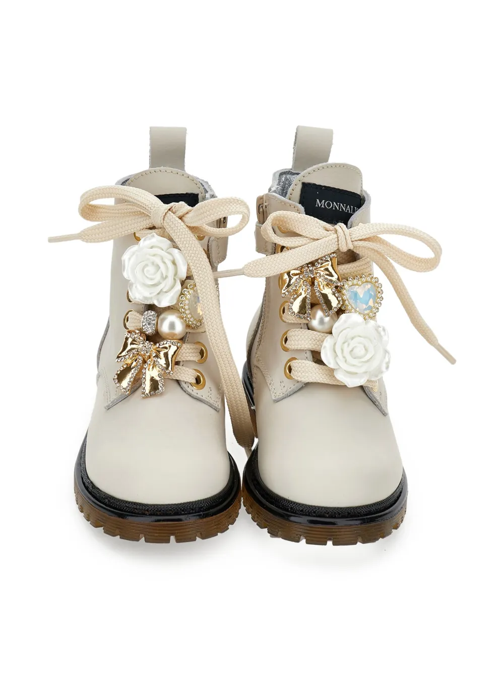 Monnalisa floral-appliqué boots White