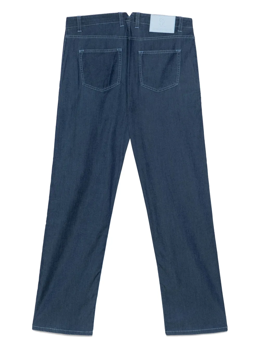 Stefano Ricci Jeans met logopatch - Blauw