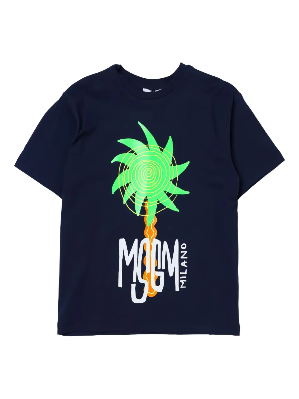 MSGM Kids T-shirt met logoprint Blauw
