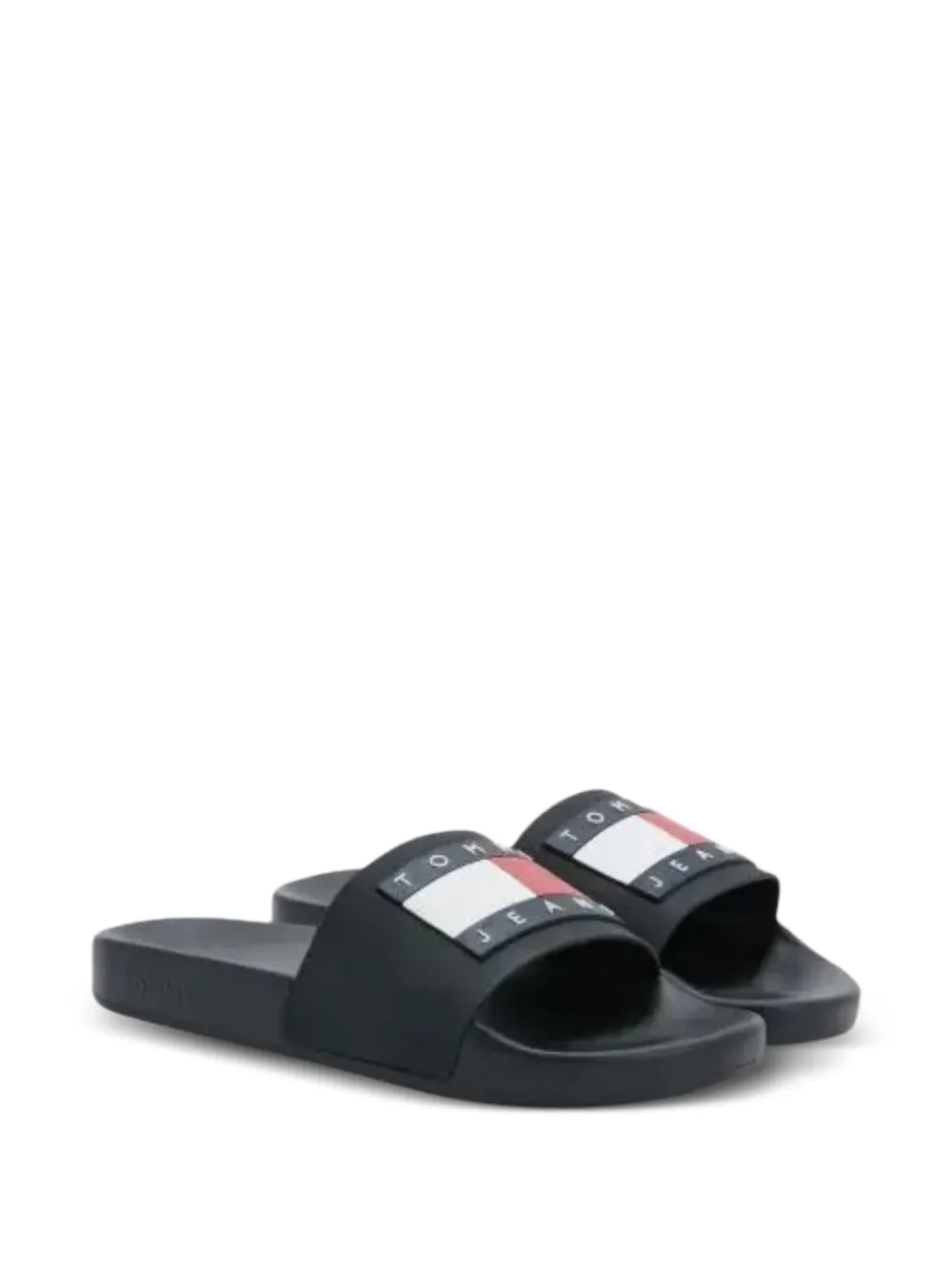 Tommy Jeans logo-appliqué slides Black