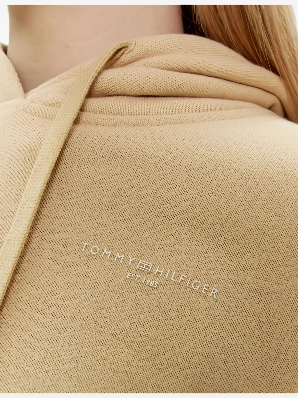 Tommy Hilfiger Hoodie met logodetail Beige