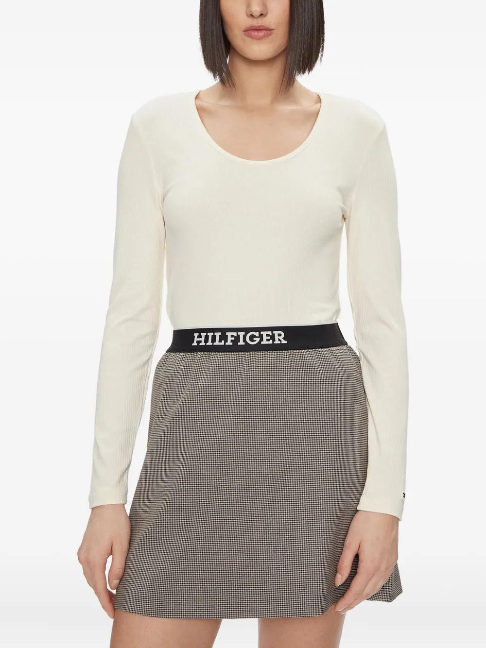 Tommy Hilfiger T-shirt met lange mouwen Beige