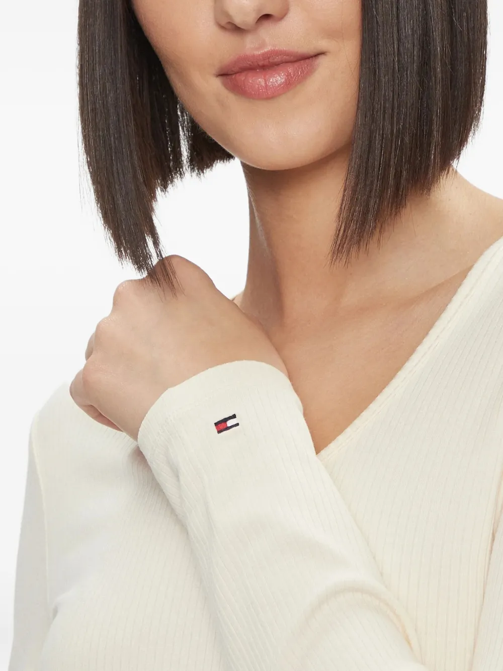 Tommy Hilfiger T-shirt met lange mouwen Beige