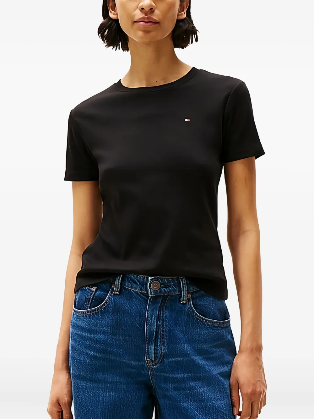 Tommy Hilfiger Katoenen T-shirt Zwart