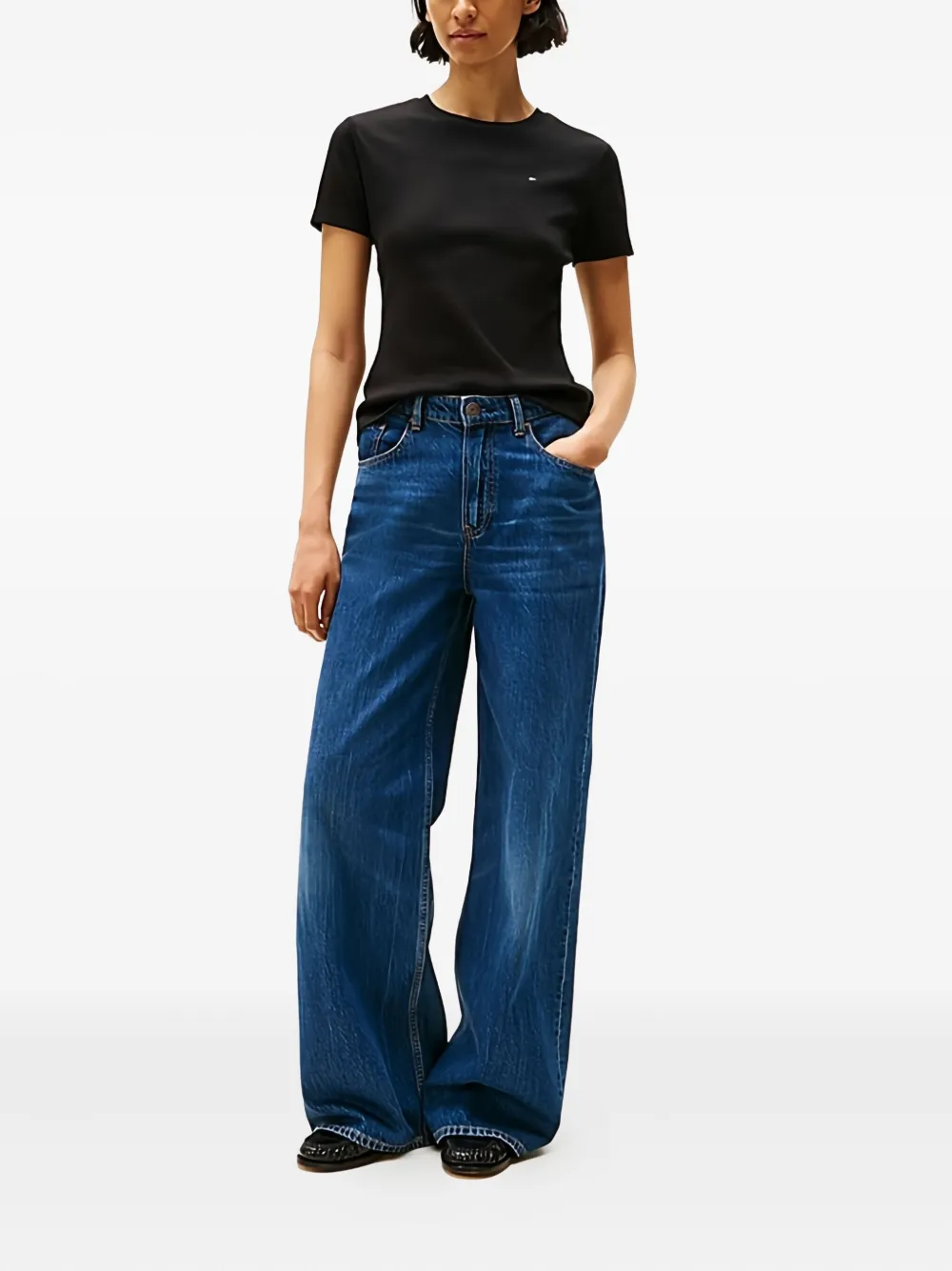 Tommy Hilfiger Katoenen T-shirt Zwart