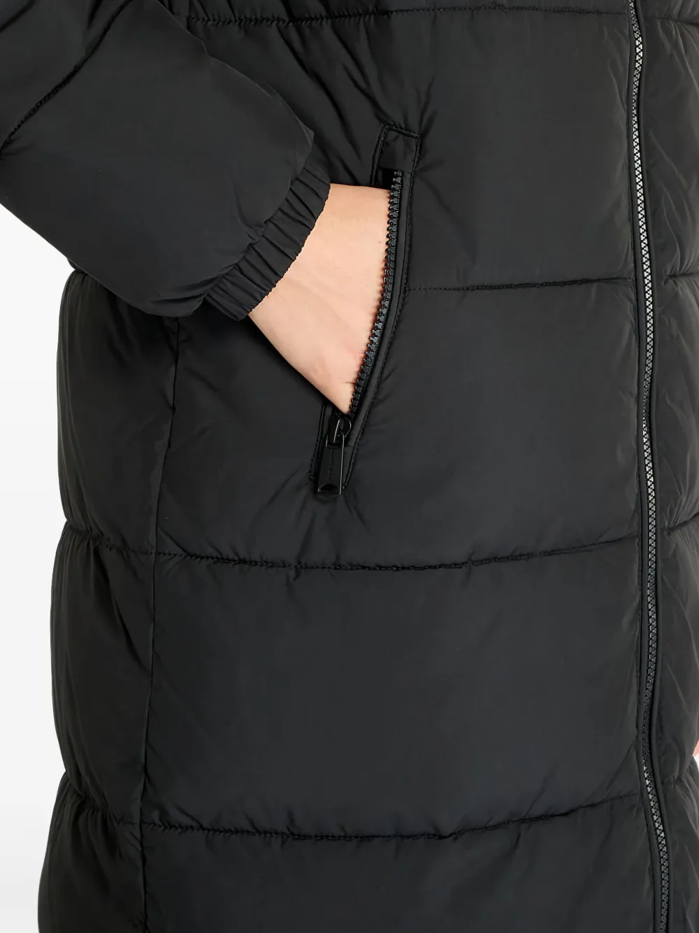 Tommy Hilfiger Donsjas met logopatch Zwart