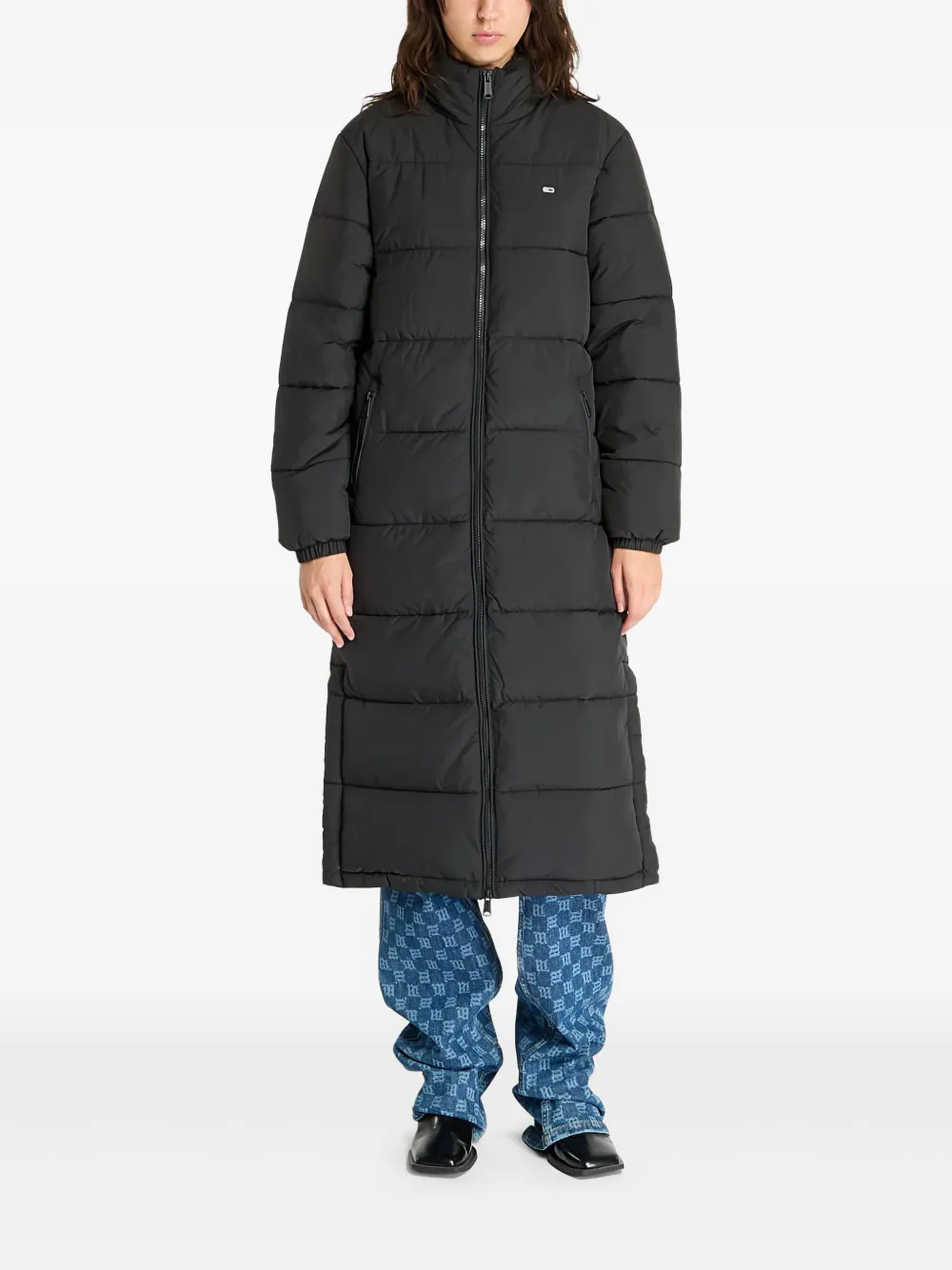 Tommy Hilfiger logo-patch puffer coat | Black | Image 1