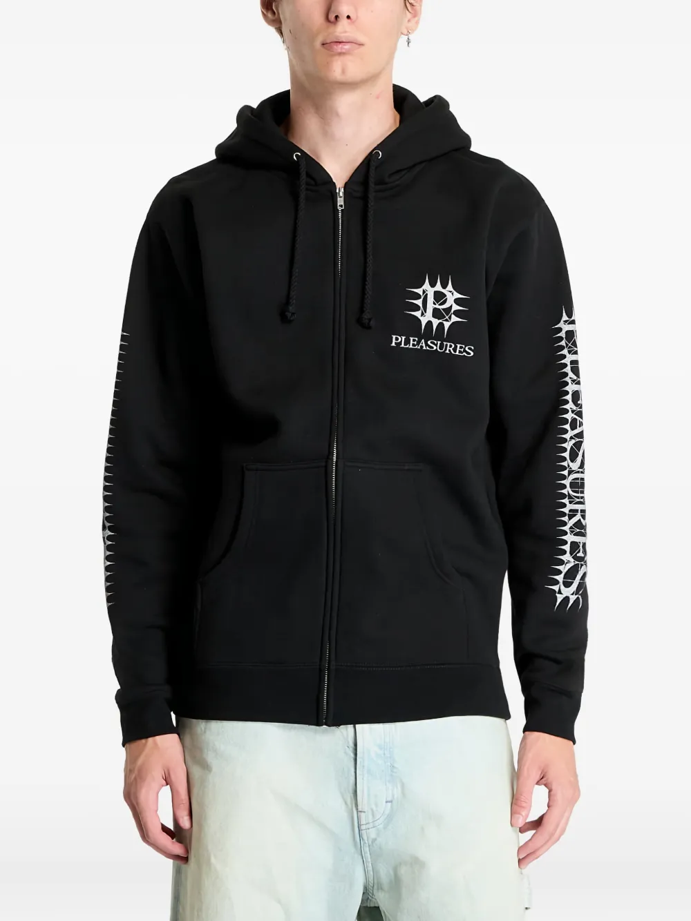 Spike zip-up hoodie
