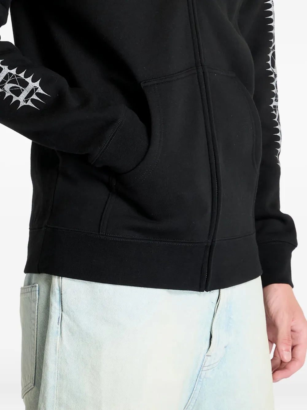 Pleasures Spike hoodie met rits Zwart