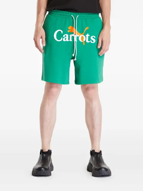 PUMA bermudas con cordones en la pretina y logo estampado en colaboración con Carrots