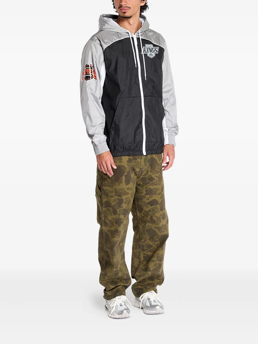 Mitchell & Ness NHL Los Angeles Kings Team logo windbreaker Zwart