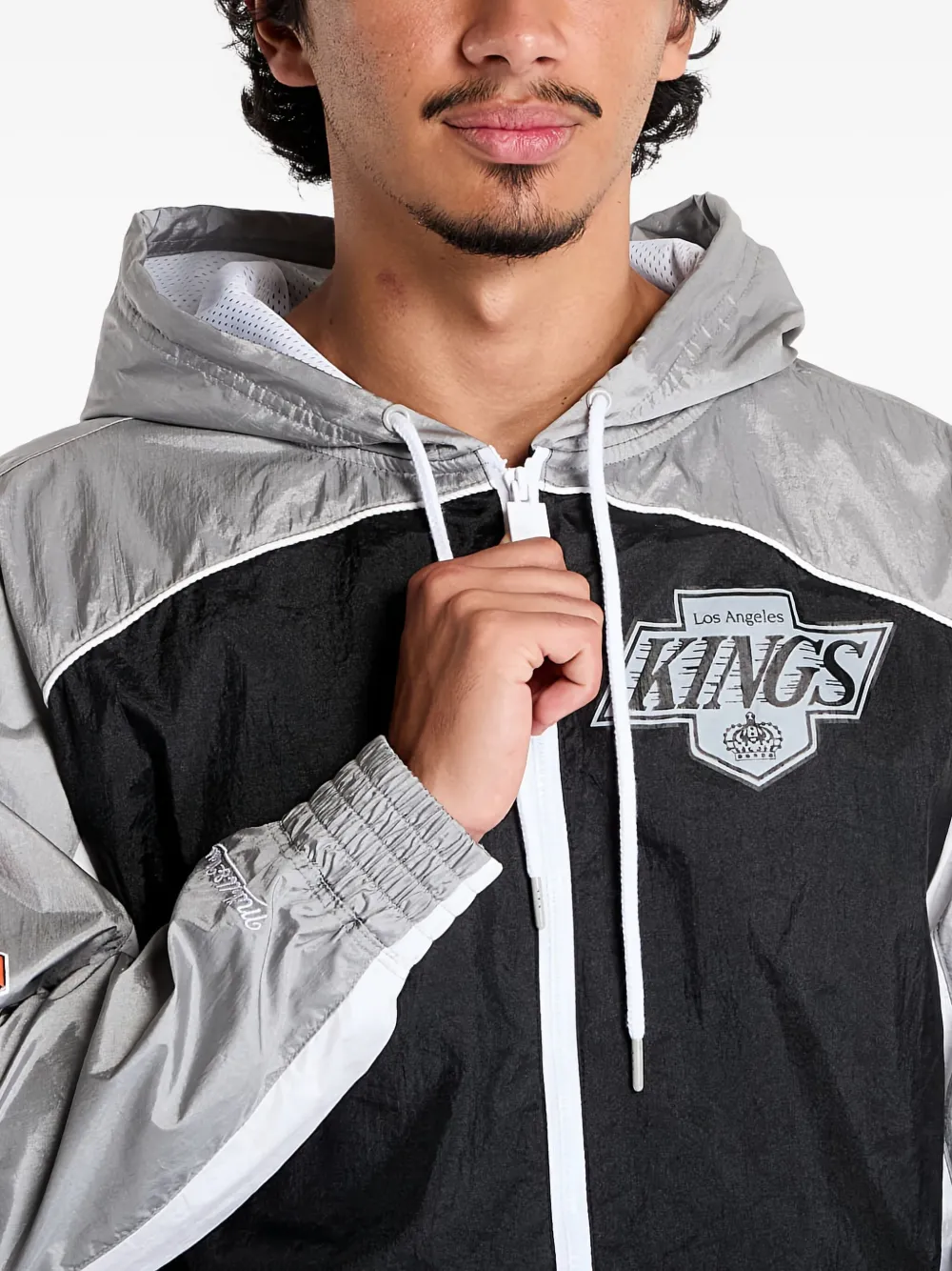 Mitchell & Ness NHL Los Angeles Kings Team logo windbreaker Zwart