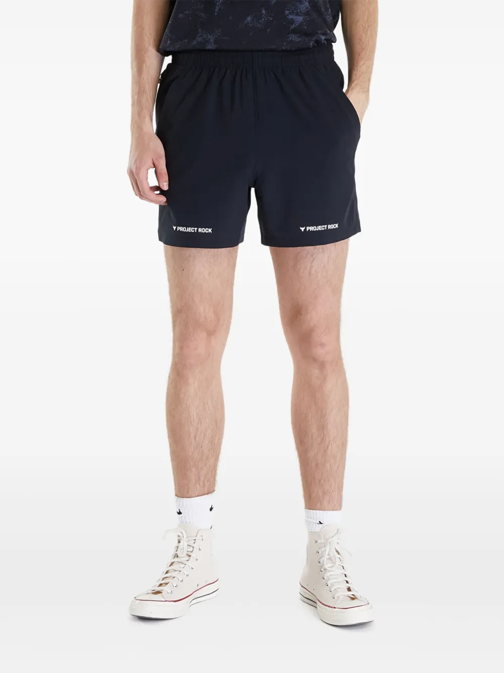 Under Armour Project Rock Ultimate 5 track shorts | Black | Image 1