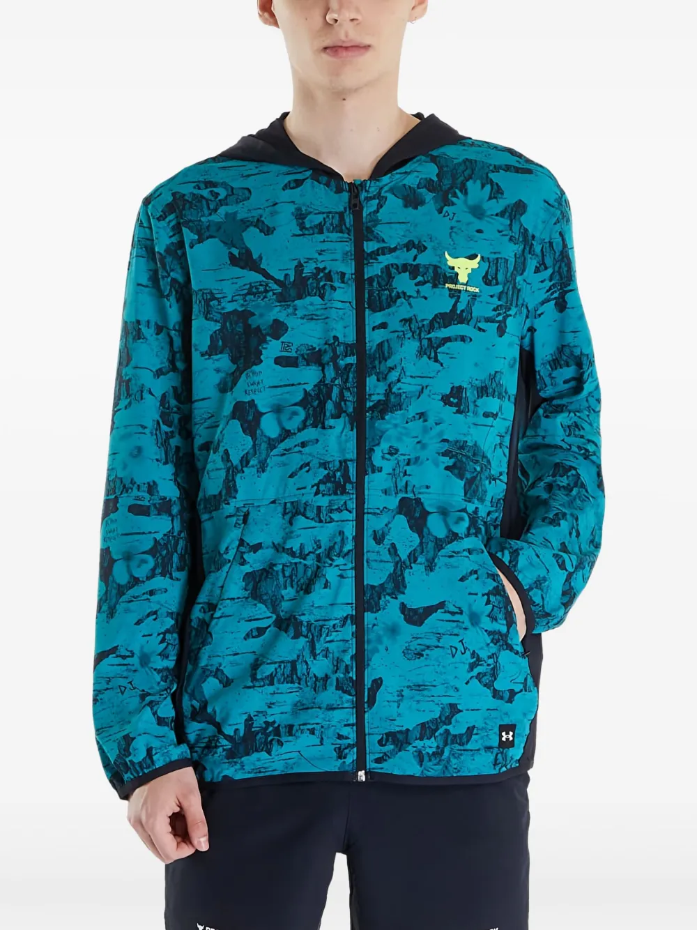 Under Armour Project Rock Iso Tide jacket | Blue | Image 1