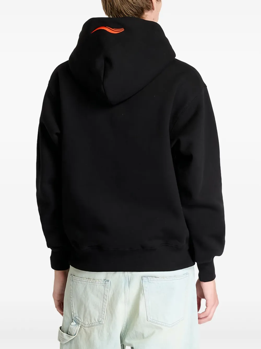 Pleasures Hoodie met logoprint Zwart