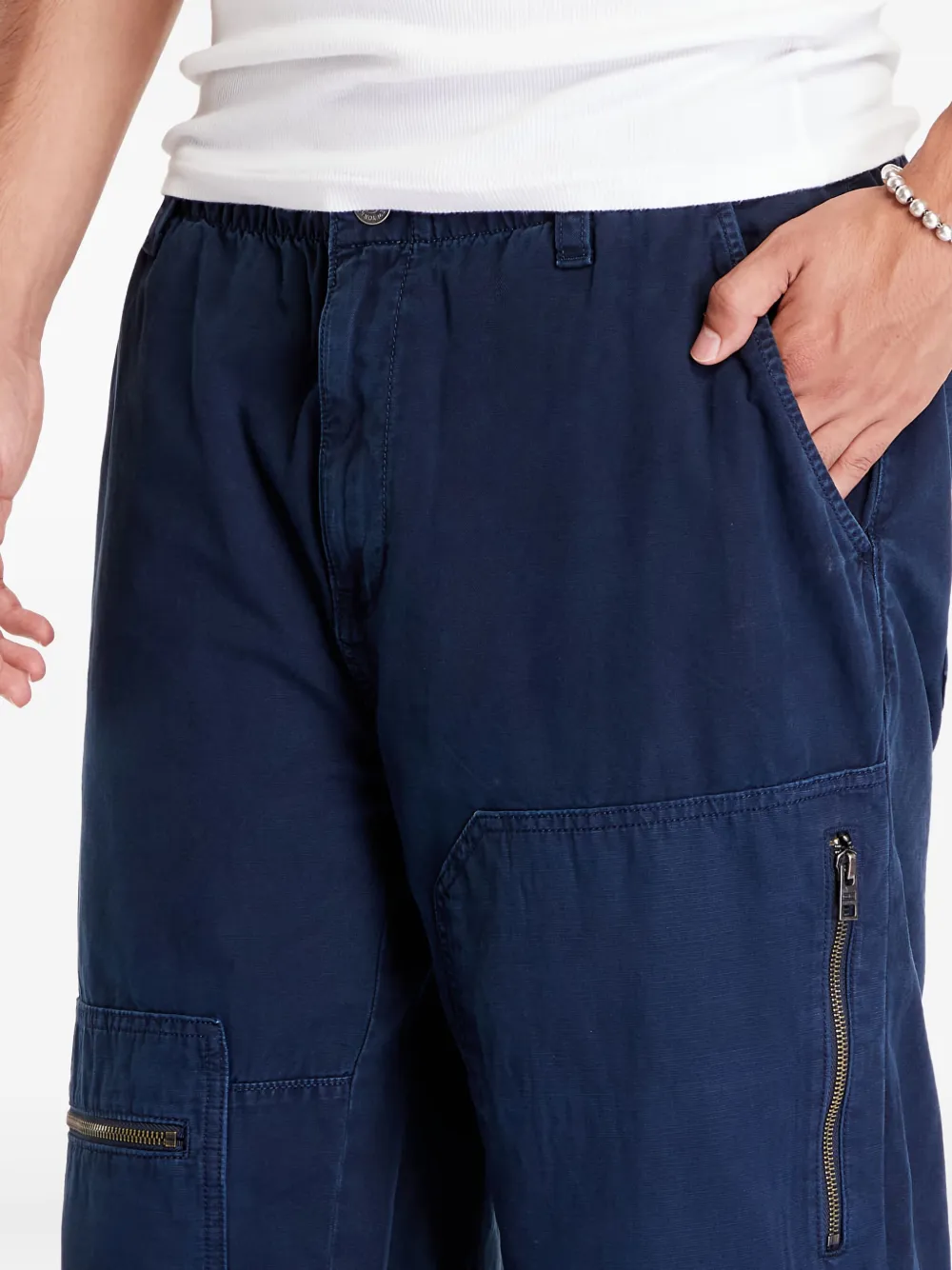Tommy Hilfiger Cargo broek met toelopende pijpen Blauw