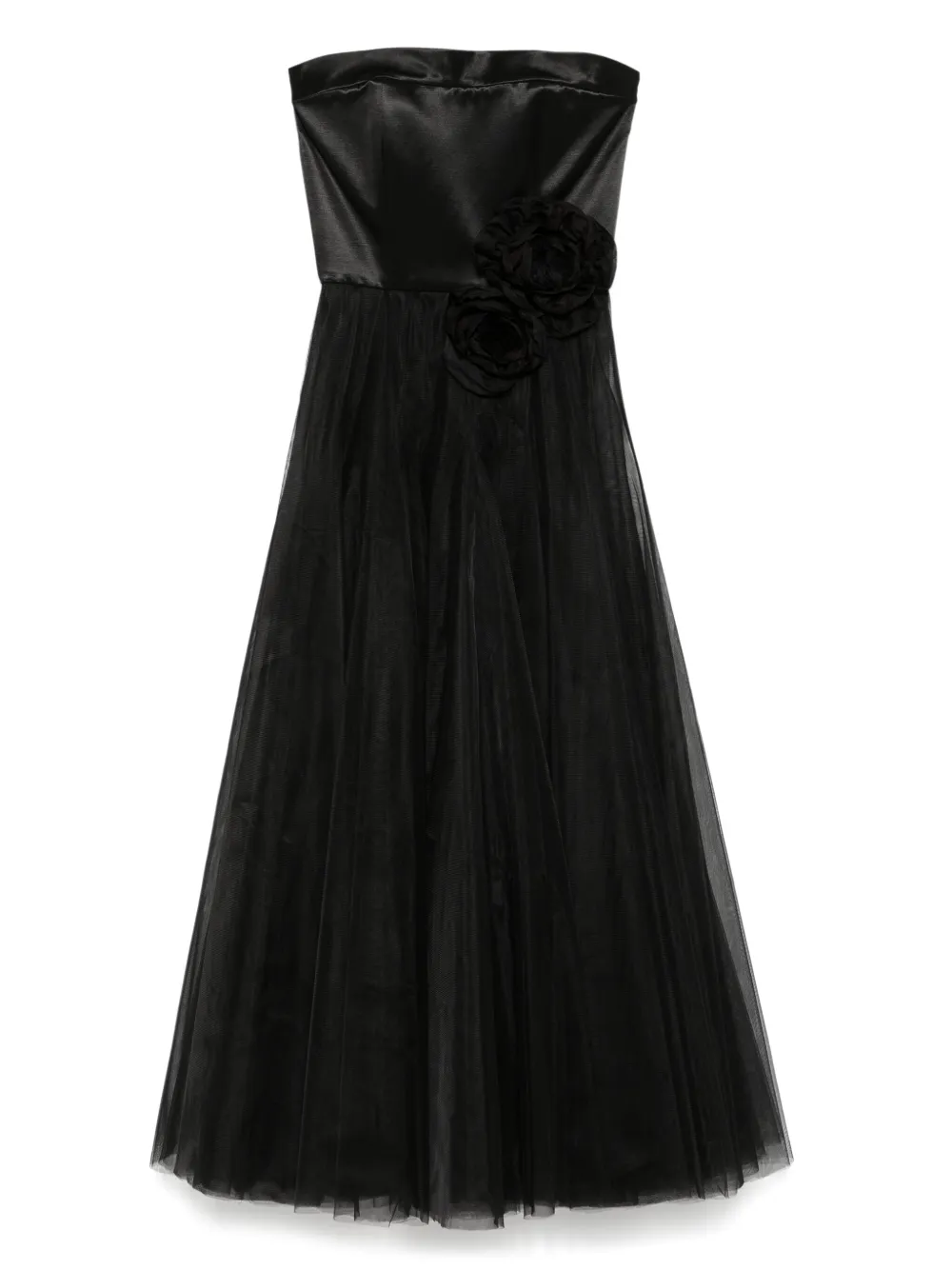 floral-appliqué gown