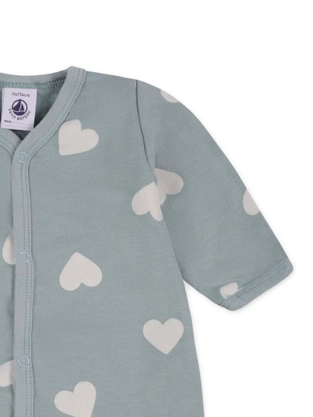 Petit Bateau Pyjama met hartprint Groen