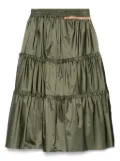 Kolor tiered midi skirt - Green
