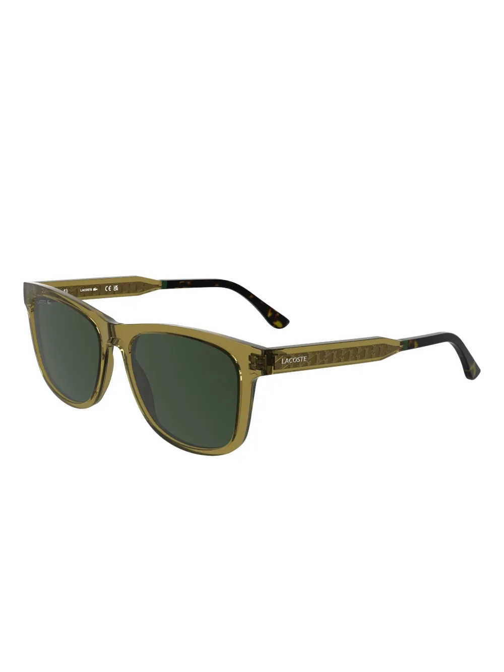 Lacoste Zonnebril met logoprint Groen