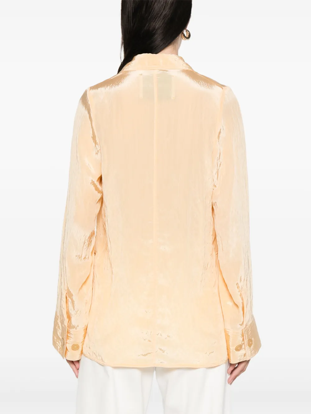Forte Satijnen blazer Geel