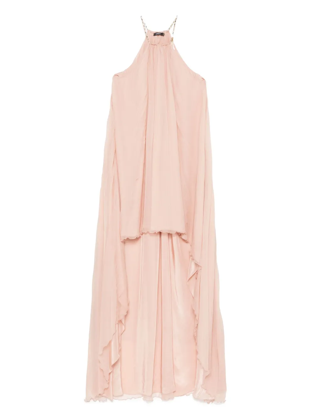 Amen Zijden maxi-jurk Roze