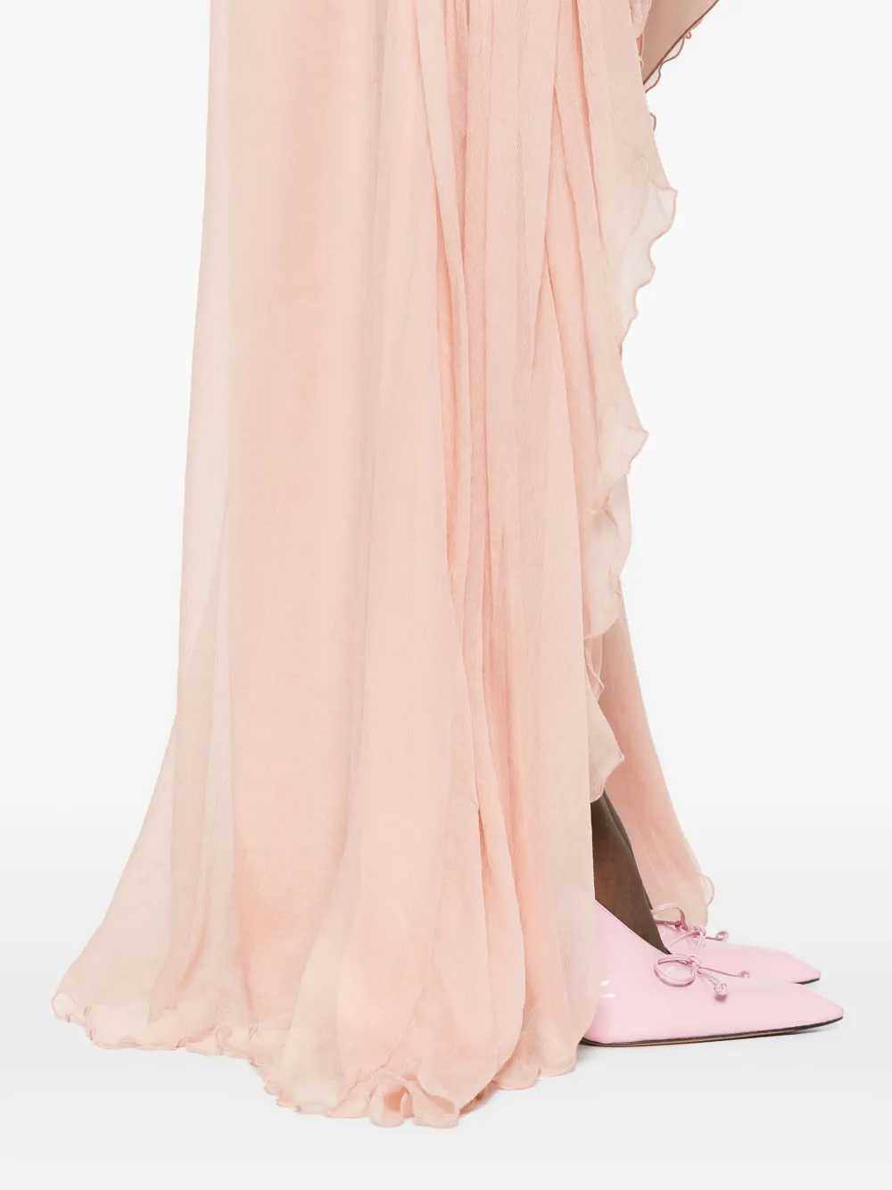Amen Zijden maxi-jurk Roze