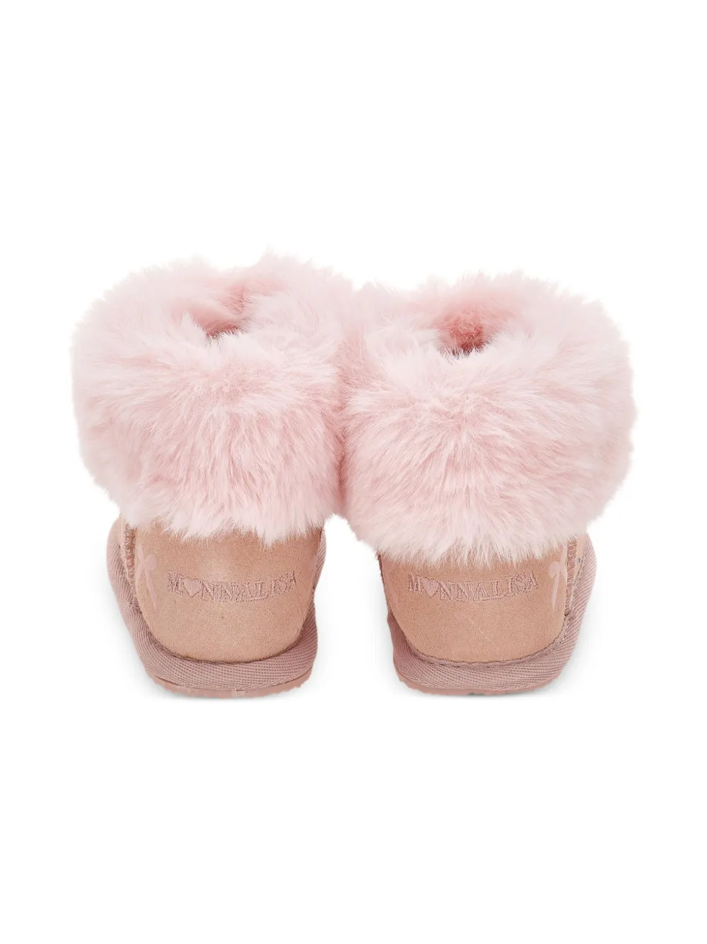 Monnalisa fur-trimmed embellished boots Pink