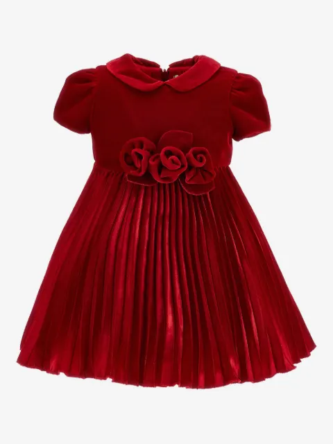 Monnalisa pleated short-sleeve dress
