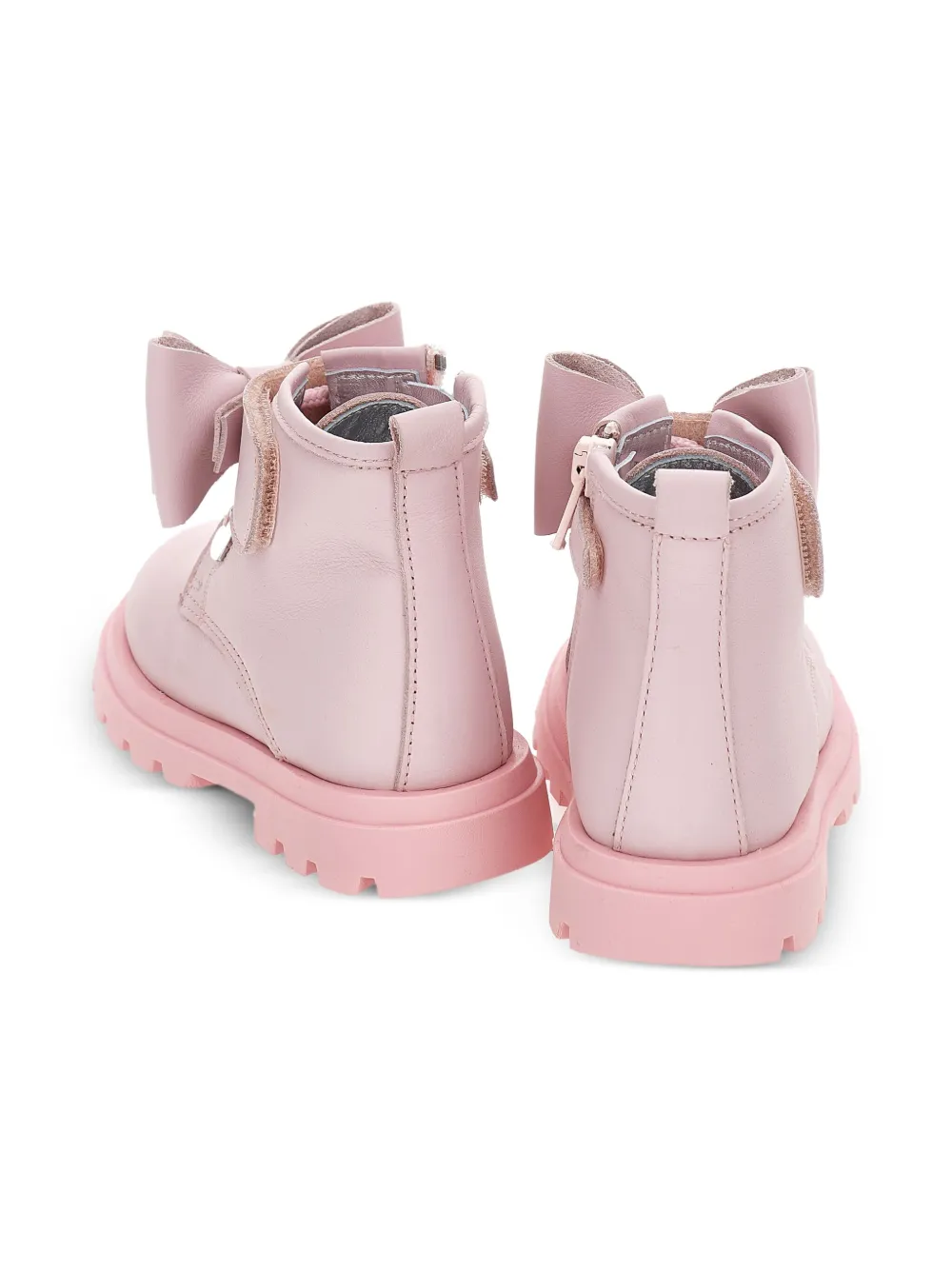 Monnalisa bow-detail ankle boots Pink