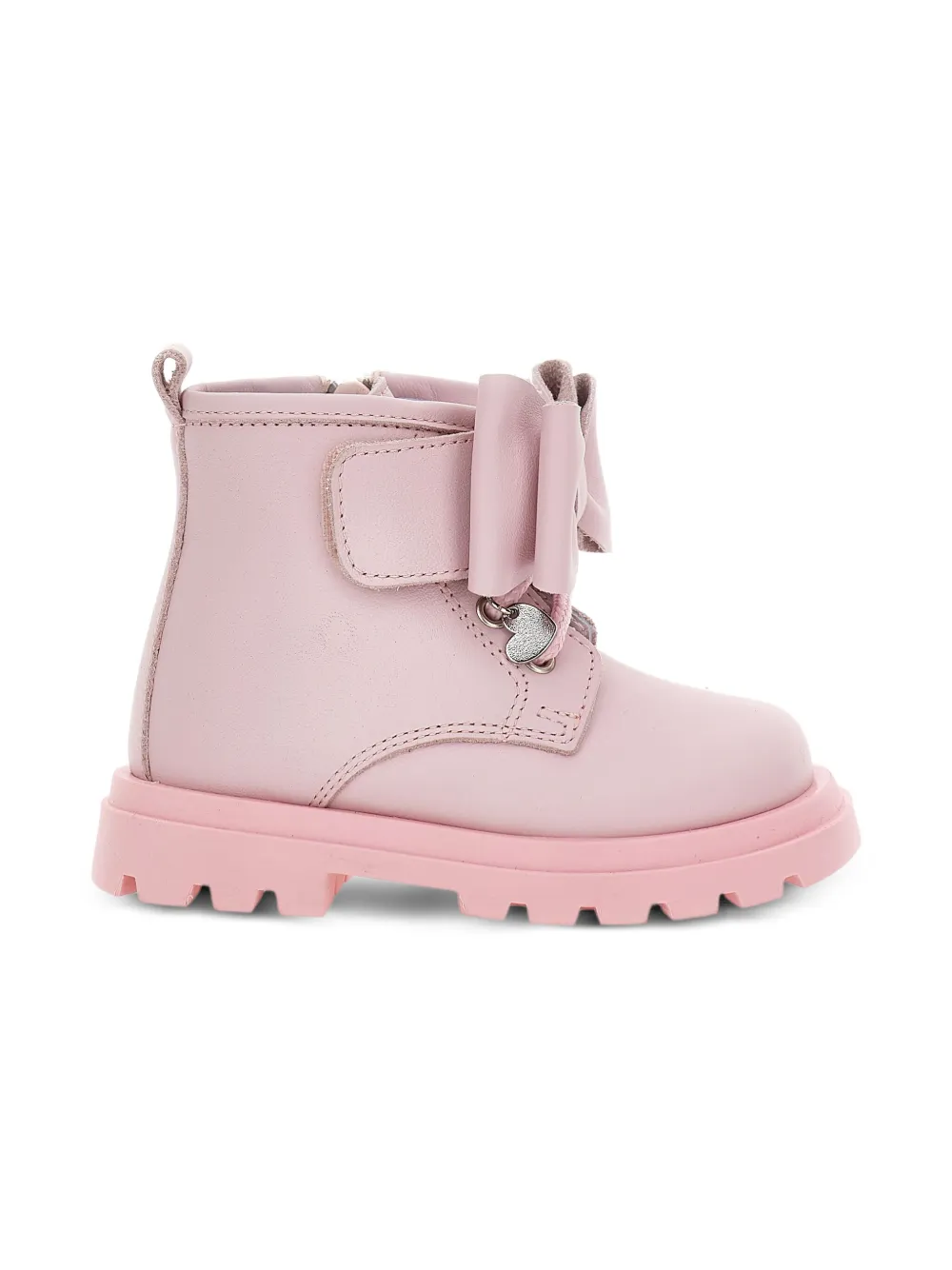 Monnalisa bow-detail ankle boots Pink