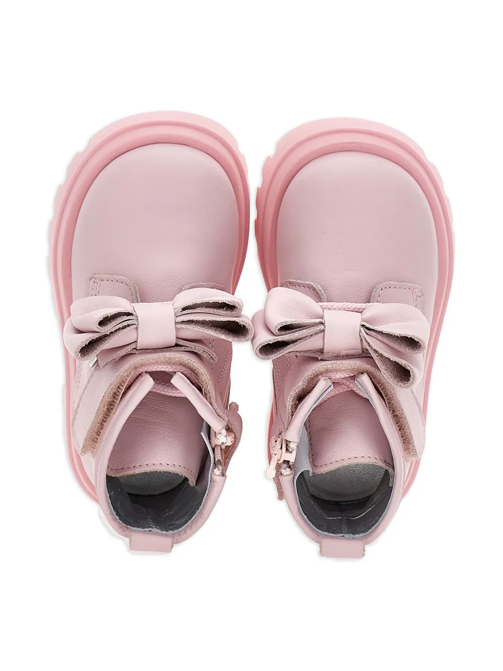 Monnalisa bow-detail ankle boots Pink