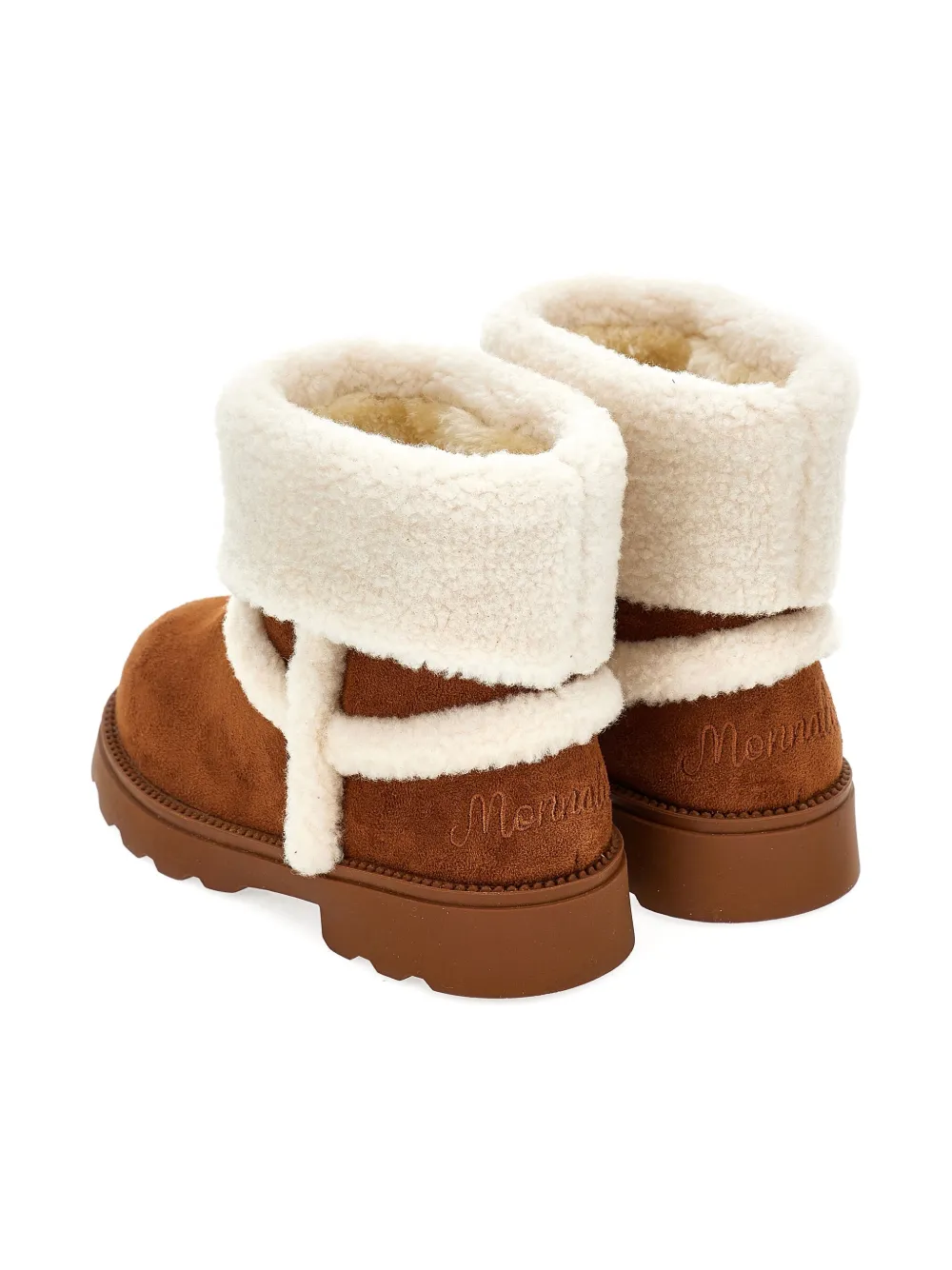 Monnalisa shearling ankle boots Brown