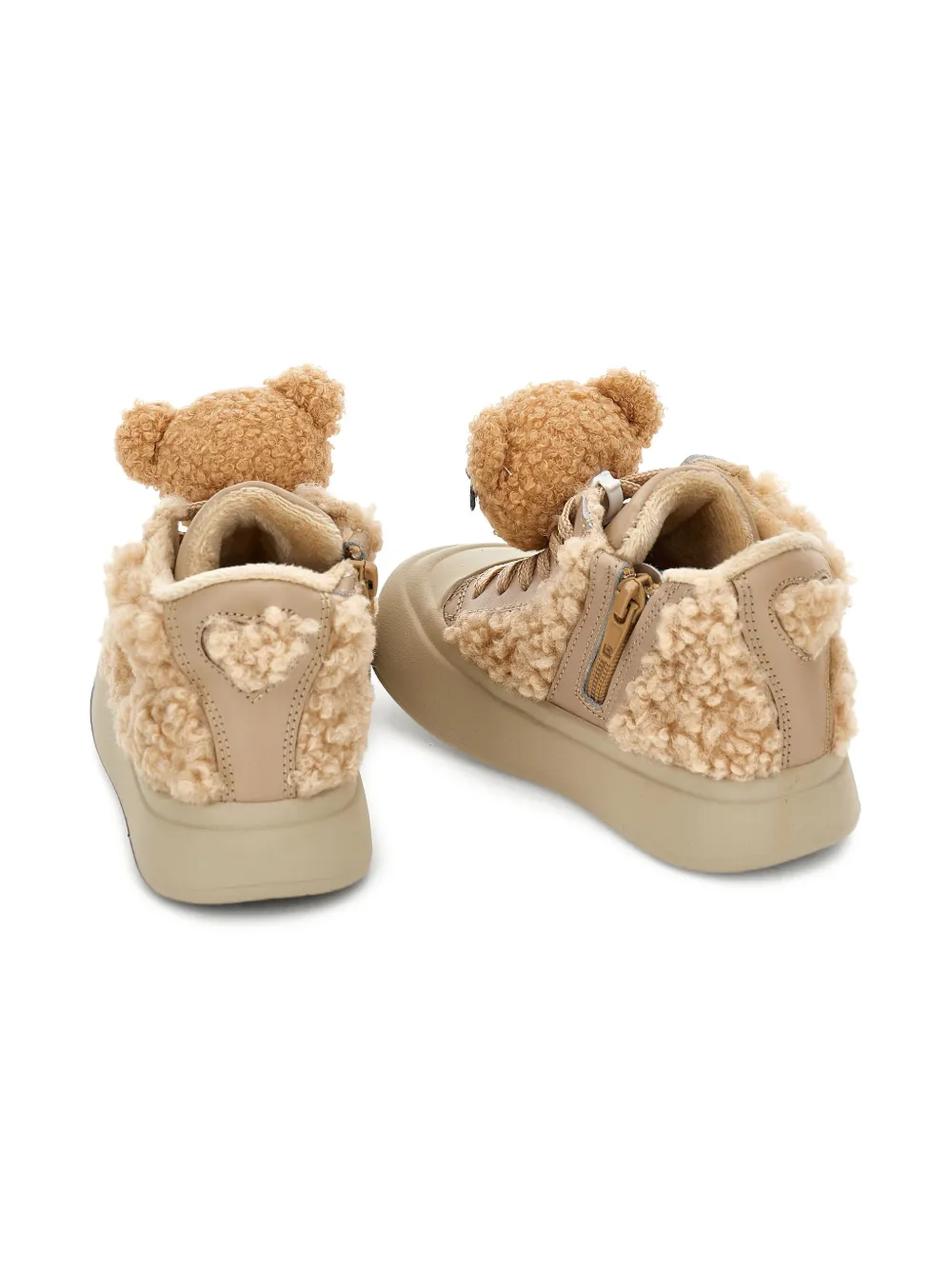 Monnalisa shearling sneakers Neutrals