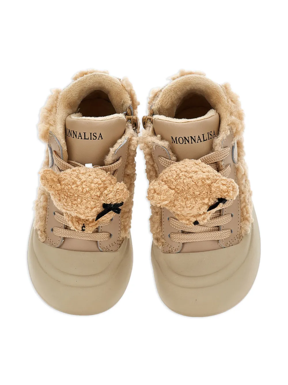 Monnalisa shearling sneakers Neutrals