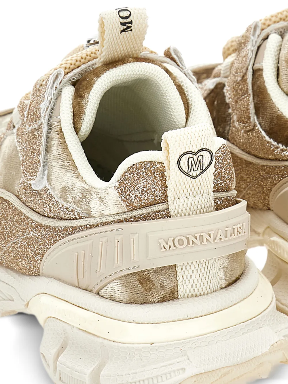 Monnalisa Glitter sneakers Beige