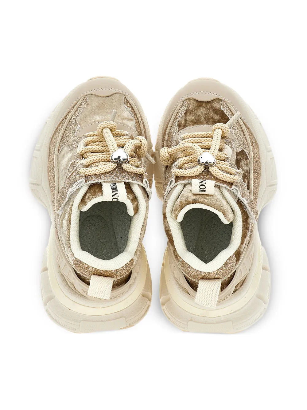 Monnalisa Glitter sneakers Beige