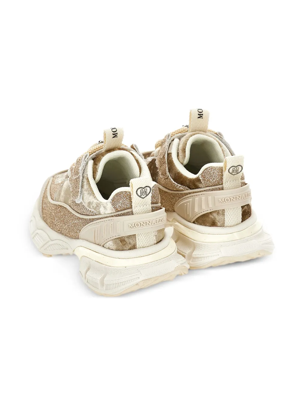 Monnalisa Glitter sneakers Beige