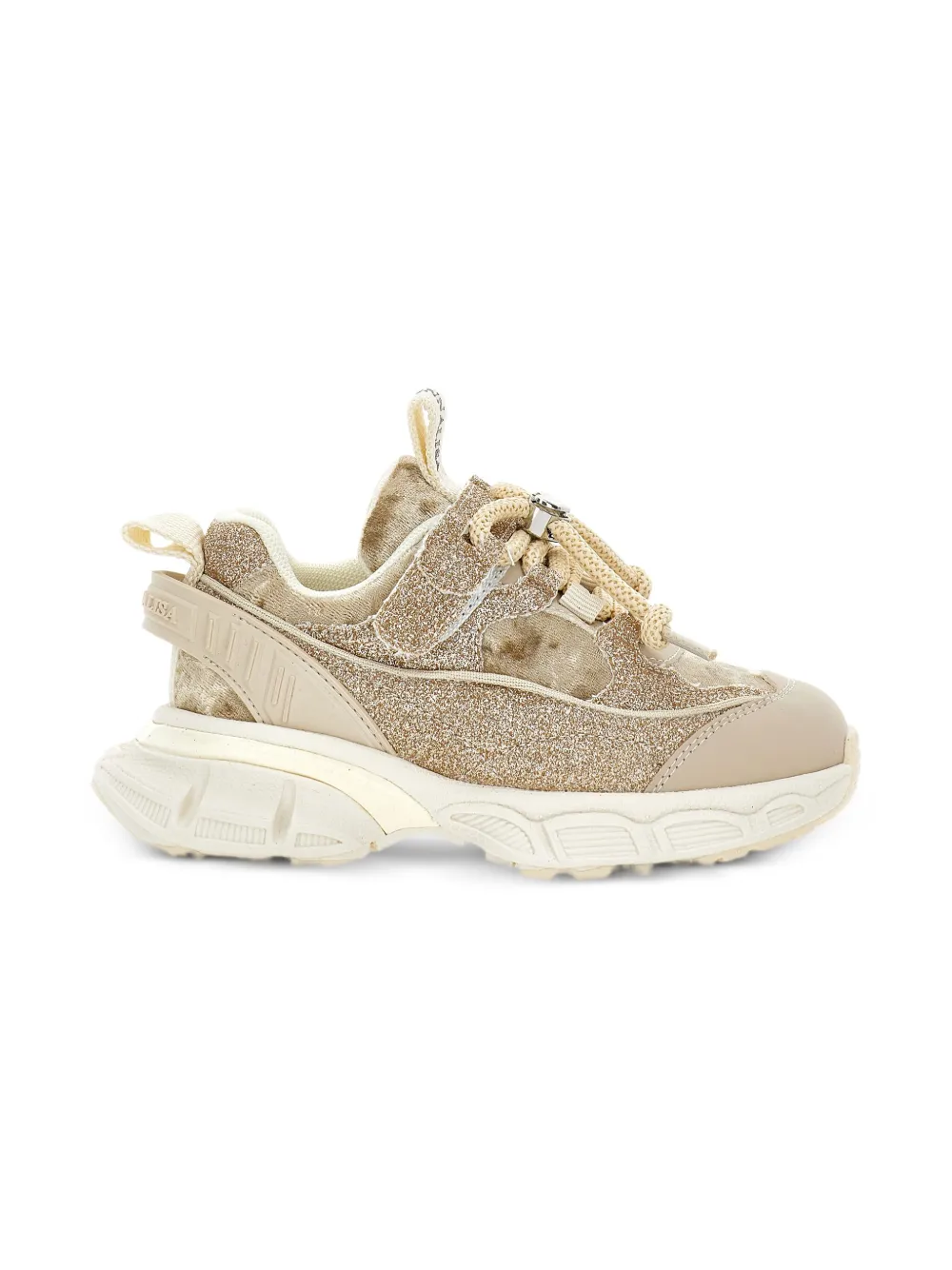 Monnalisa Glitter sneakers Beige