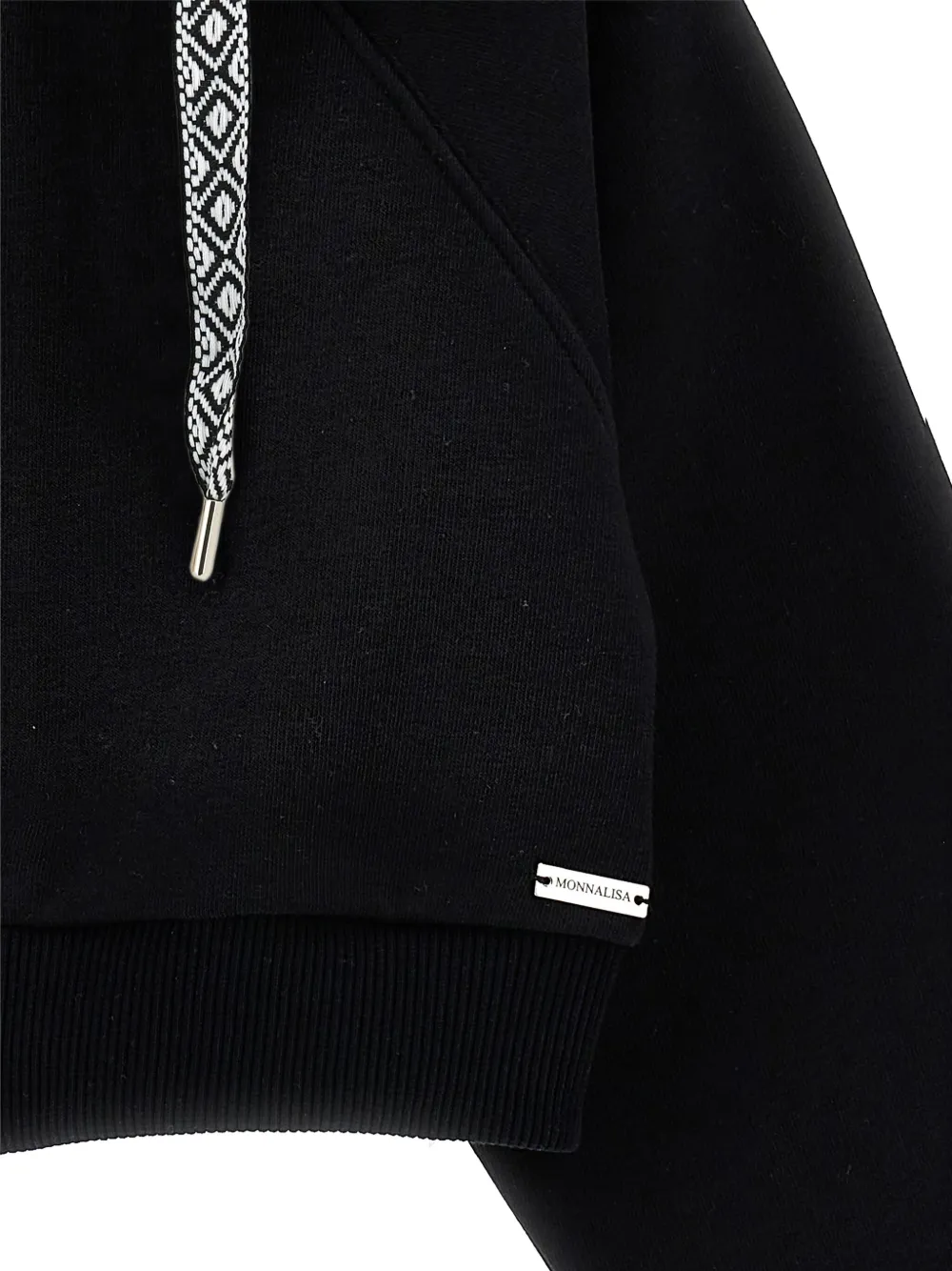 Monnalisa Jersey hoodie Zwart