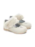 Monnalisa fur-trimmed ballet flats - Neutrals