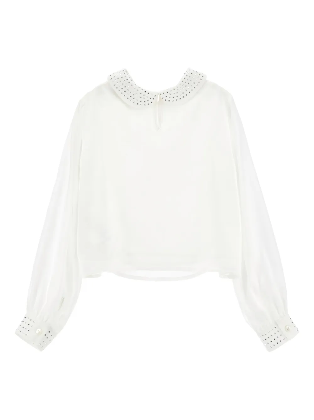 Monnalisa Shirt verfraaid met stras Wit